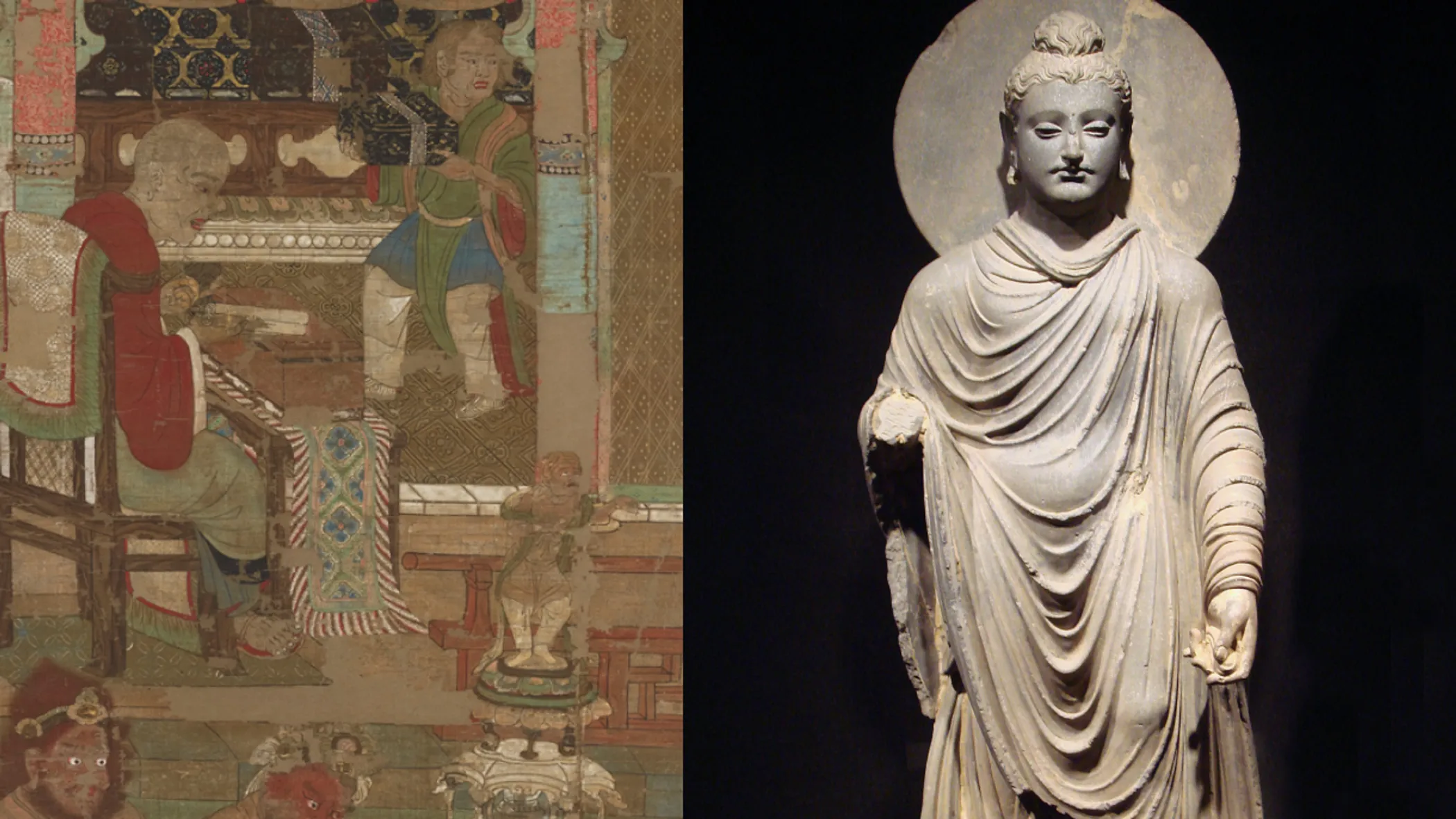 The Third of the Sixteen Arhats; Standing Buddha from Gandhara (source: Tokyo National Museum) 