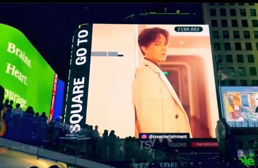 Qazaqstan Monitor: New York City Fans Celebrate Dimash Kudaibergen’s Birthday Featuring Him On Times Square