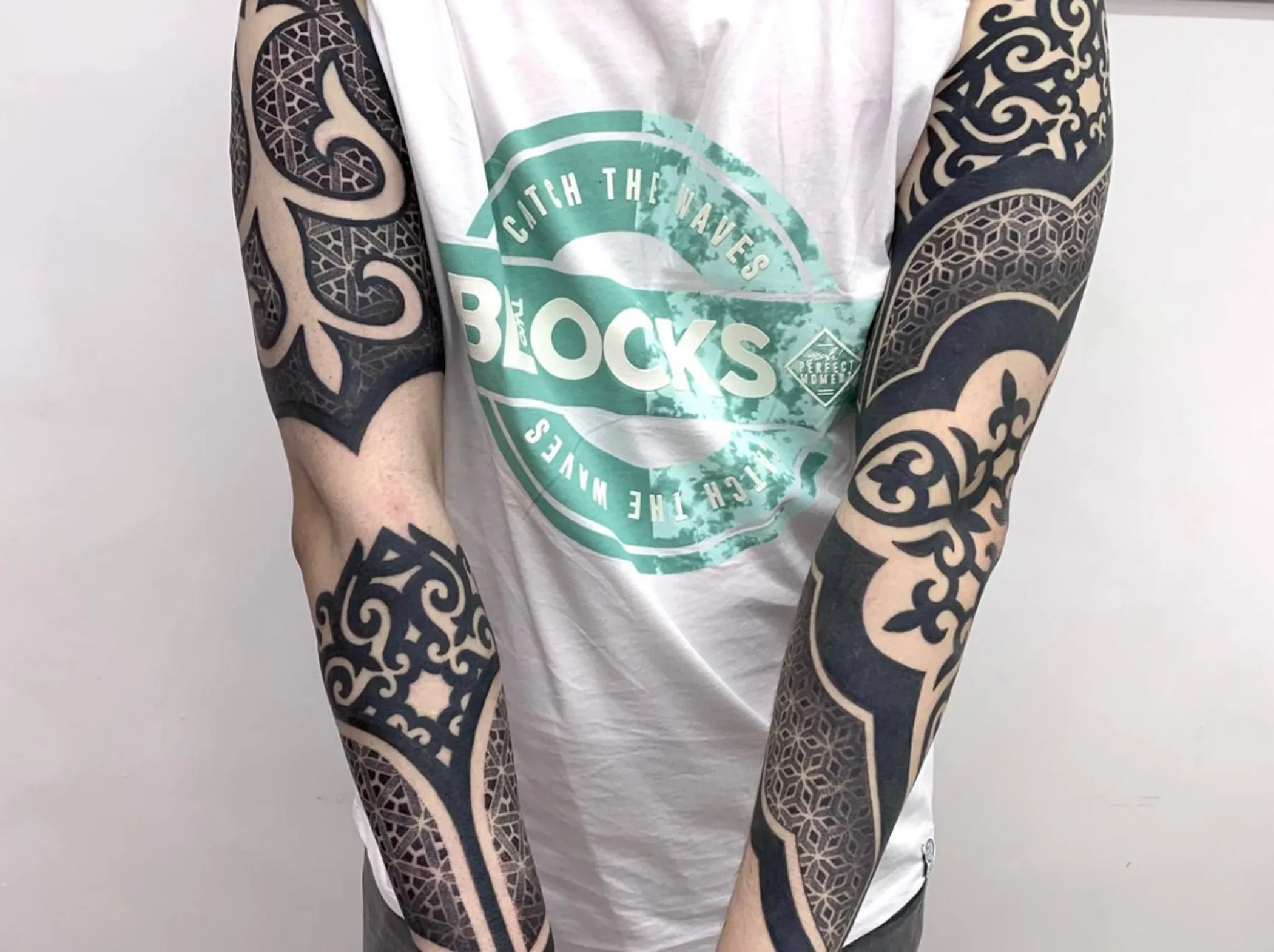 My favorite work is two tattooed “sleeves”. The client put his complete trust in me to do the job from start to finish and I got to make it entirely to my liking