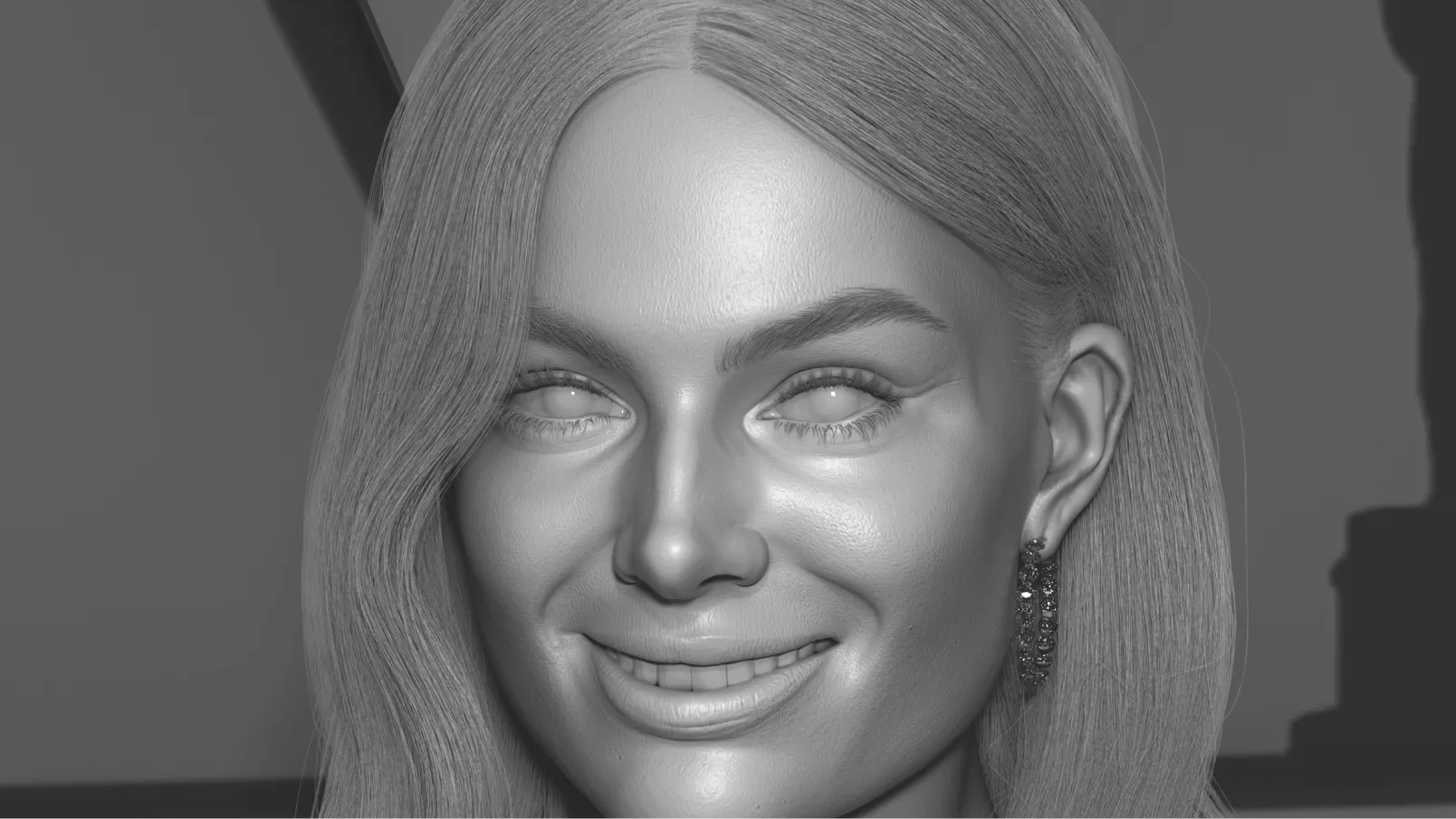 That job-winning render of Margot Robbie