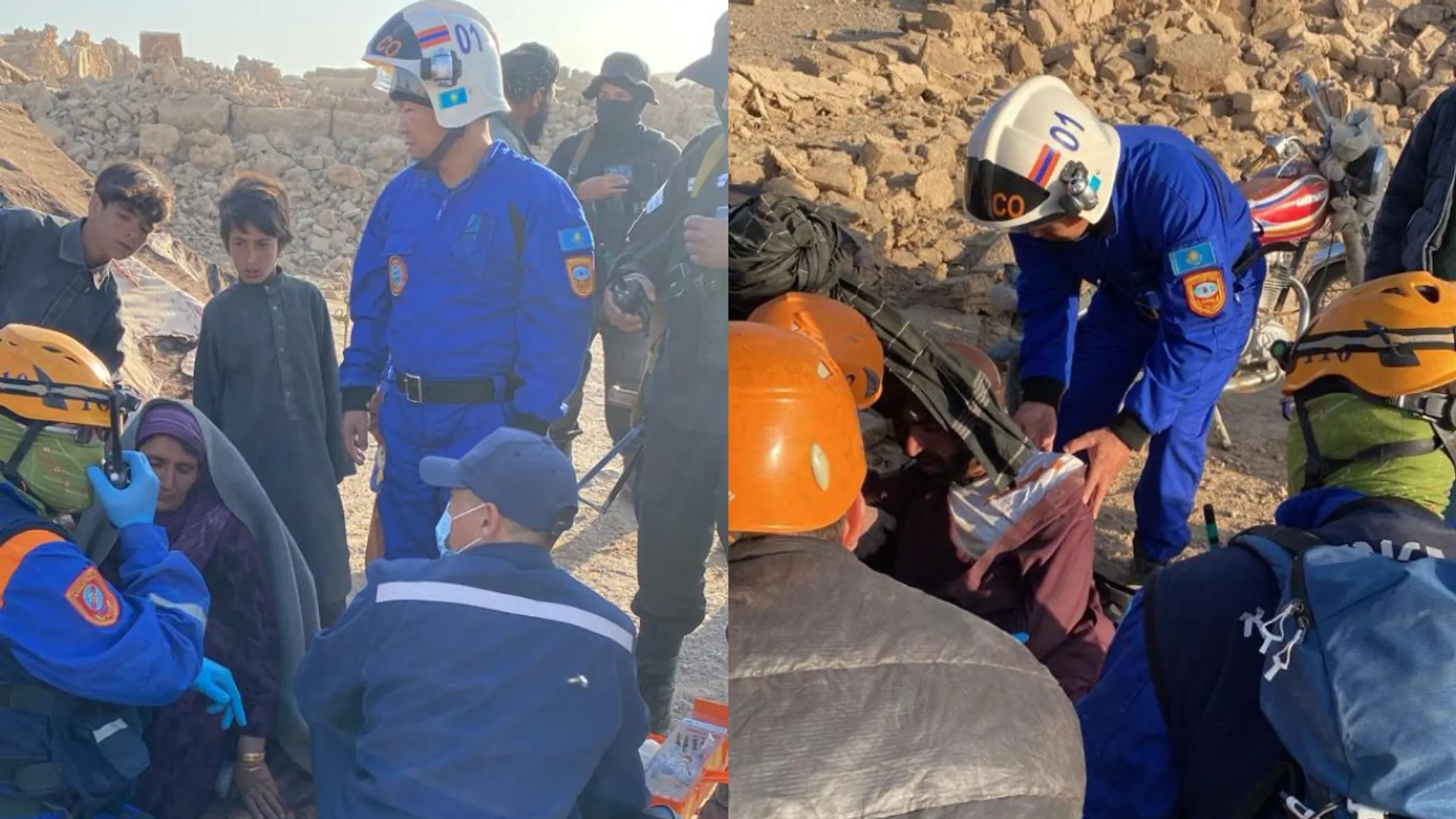 The rescue team was dispatched to the first village and provided medical assistance to ten individuals, primarily women and children. The village’s residents had sought shelter on a nearby hill after the initial earthquake. When the team arrived at the second village, there was no need for their services, so they returned to their camp in Naib Rafi.